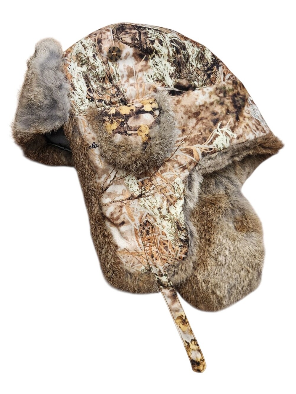 Mad Bomber Rabbit Fur Trapper Hat Camo XXL Quilted Lined Hunting Cabela's